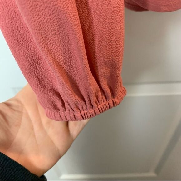 Chelsea28 one sleeve medium blush blouse w ruffles - Picture 8 of 11